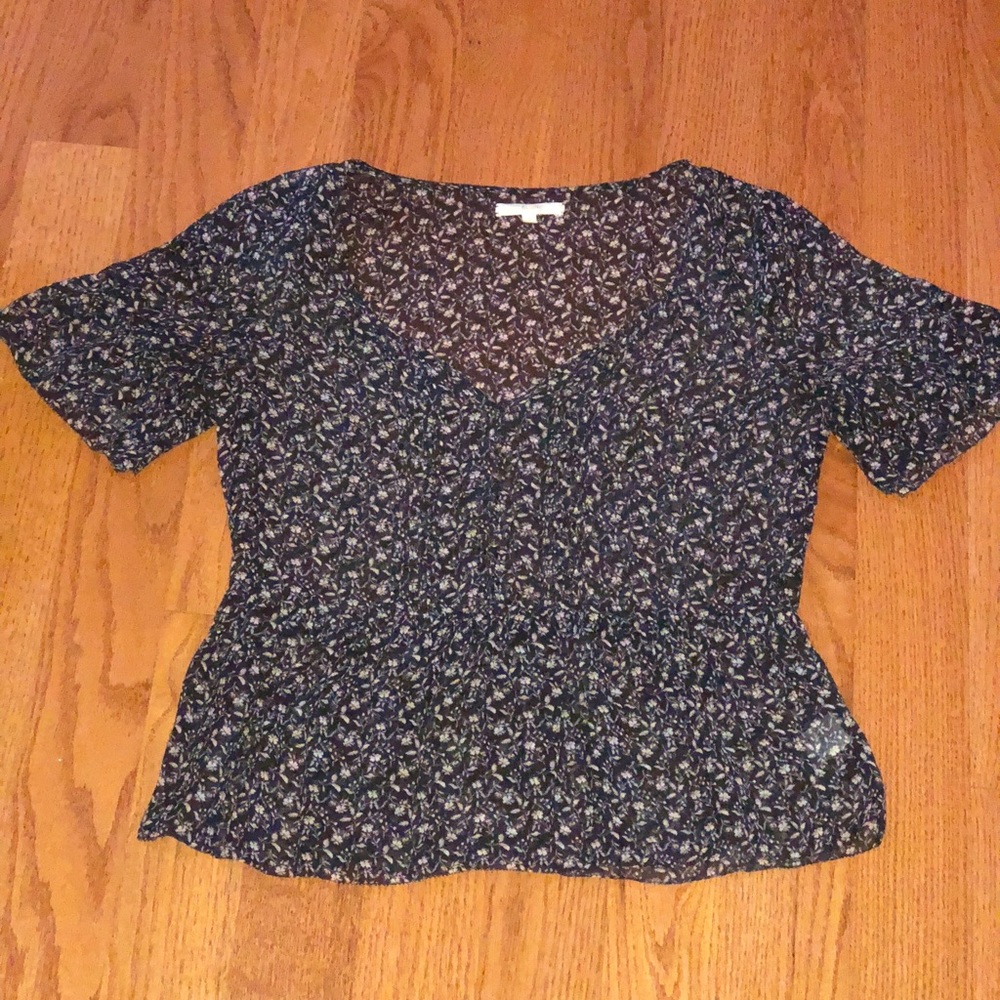 Madewell floral Eliot top